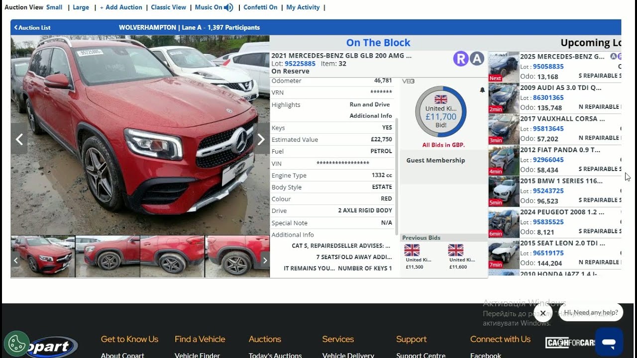 Live Copart UK Car Auction | Real Bidding & Final Prices