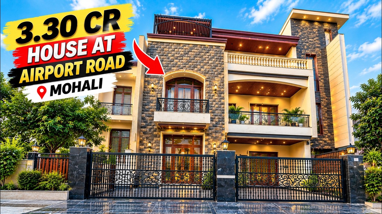 🏡 6BHK Spanish Luxury House for Sale | 200 Gaj | Sector 123 Mohali | Near Airport Road