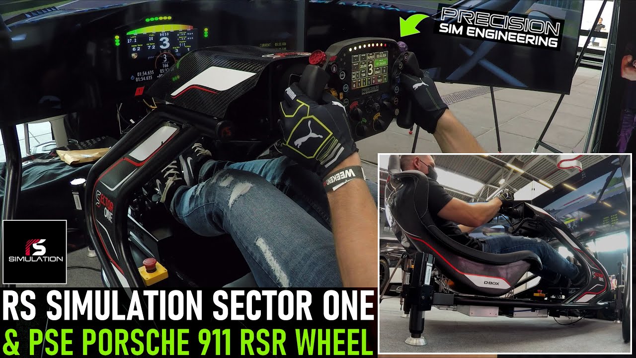 RS Simulation Sector One DBox Motion Formula Rig & PSE Porsche 911 RSR GTE Steering Wheel