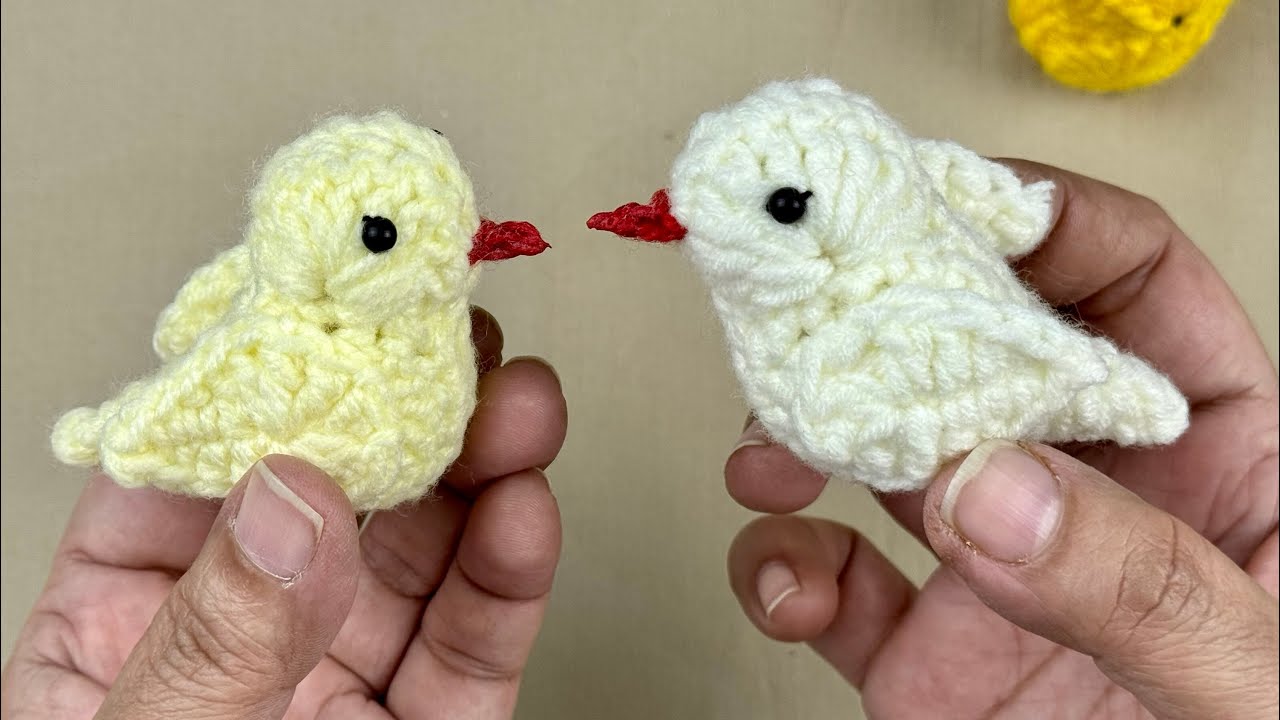 Easy Crochet Amigurumi Woolen birds, Crochet Key Chain