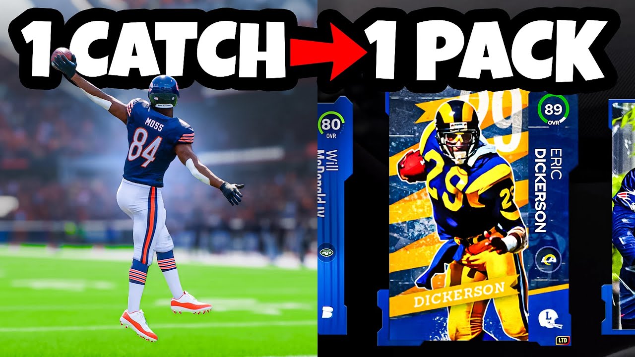 1 Spectacular Catch Touchdown = 1 Pack!