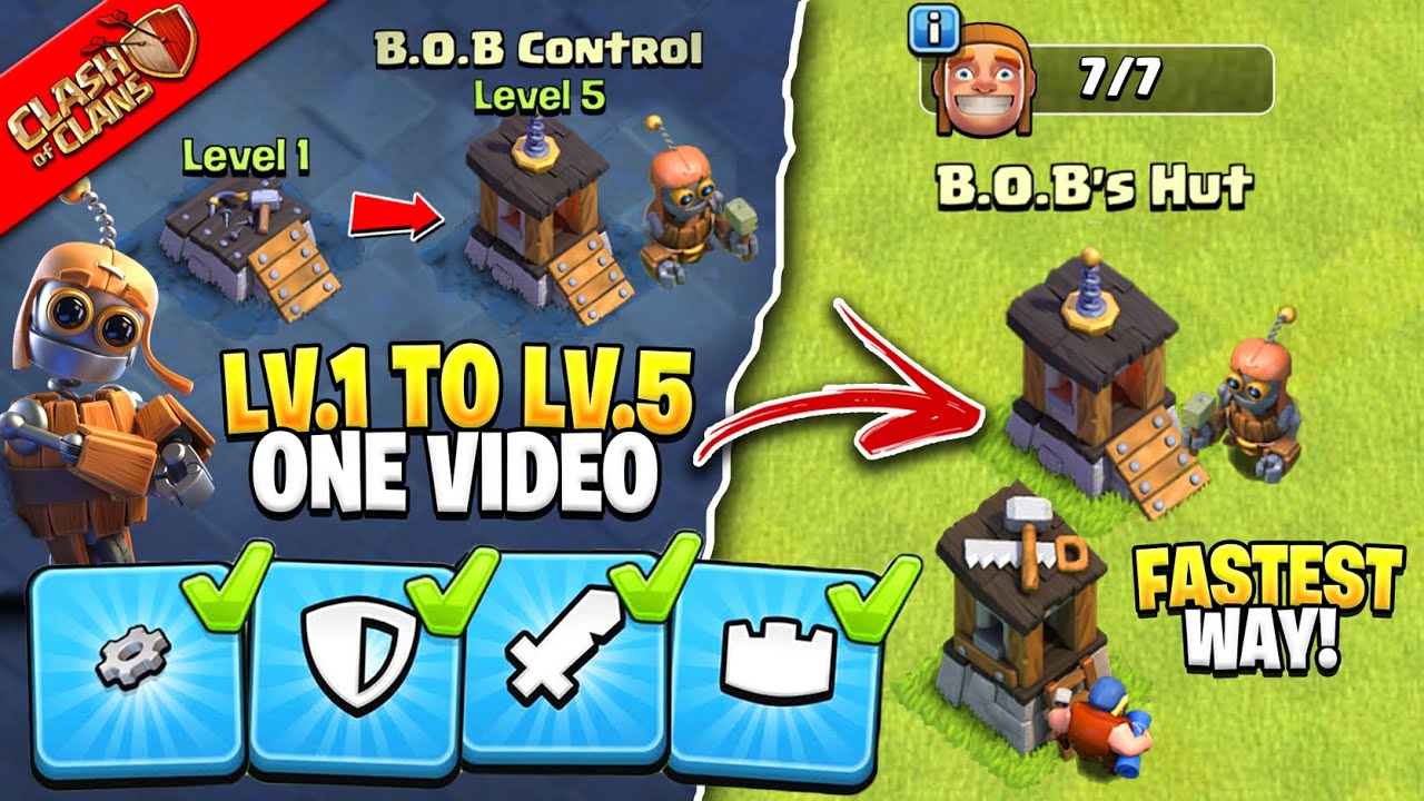 Наконец-то открываю 6-го строителя BOB в Clash of Clans | Как быстро получить 6-го строителя в Cl...
