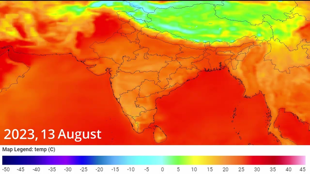 India Temperature Time Lapse 2023