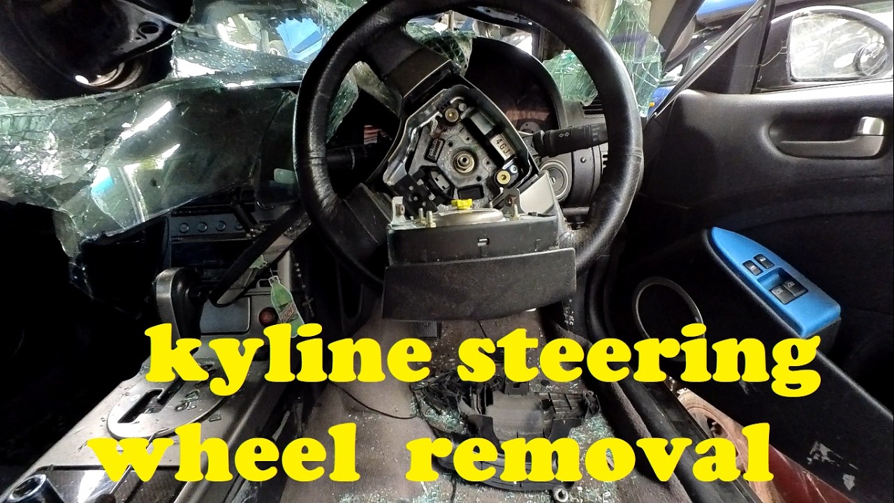 How to remove steering wheel, airbag & wiper stalk on Nissan Skyline G35 Infiniti V35 2003.
