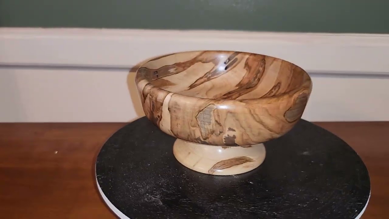 A Stunning Maple Pedestal Bowl