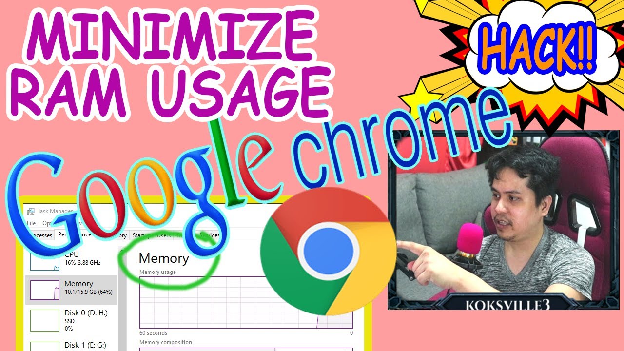 GOOGLE CHROME HACK on HOW TO MINIMIZE RAM Usage!!! - save your SLOW PC/Laptop