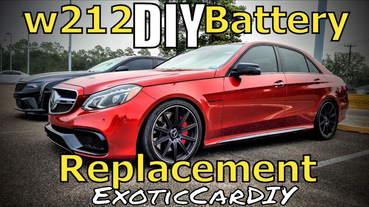 Установка основного аккумулятора Mercedes W212 E63 2010-2016