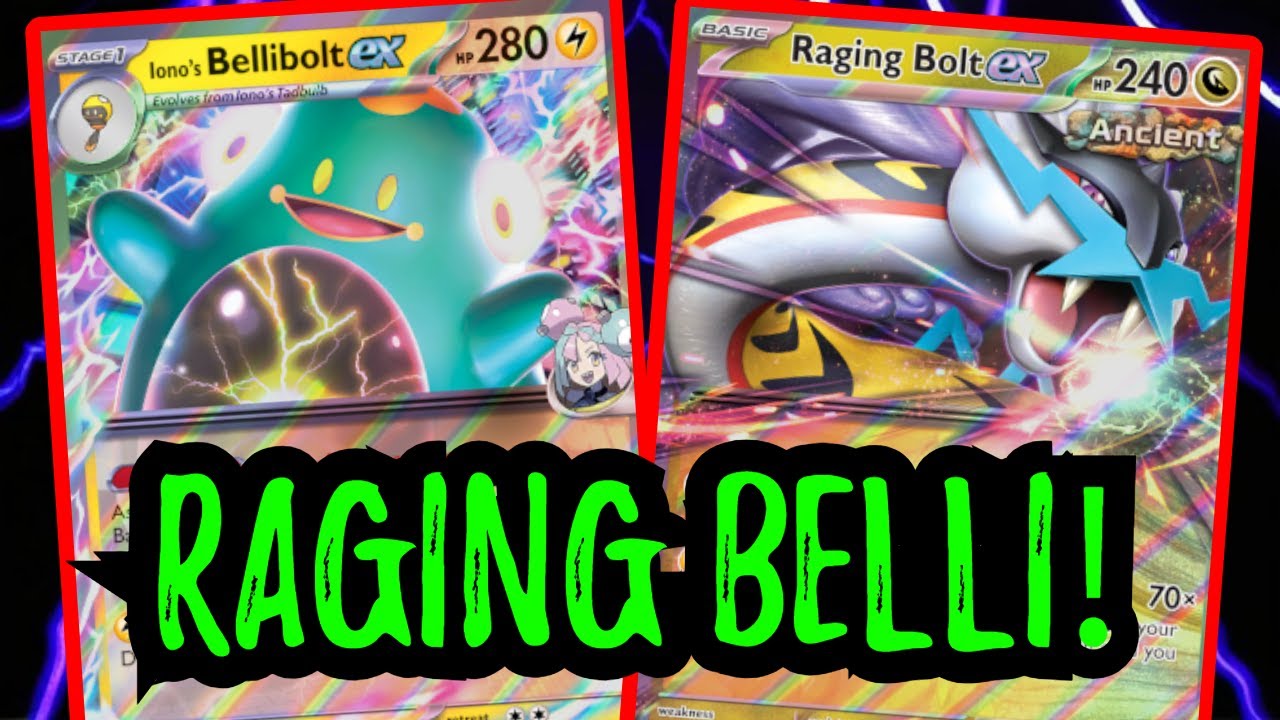 Iono's Bellibolt ex And Raging Bolt ex Create INSANE Damage