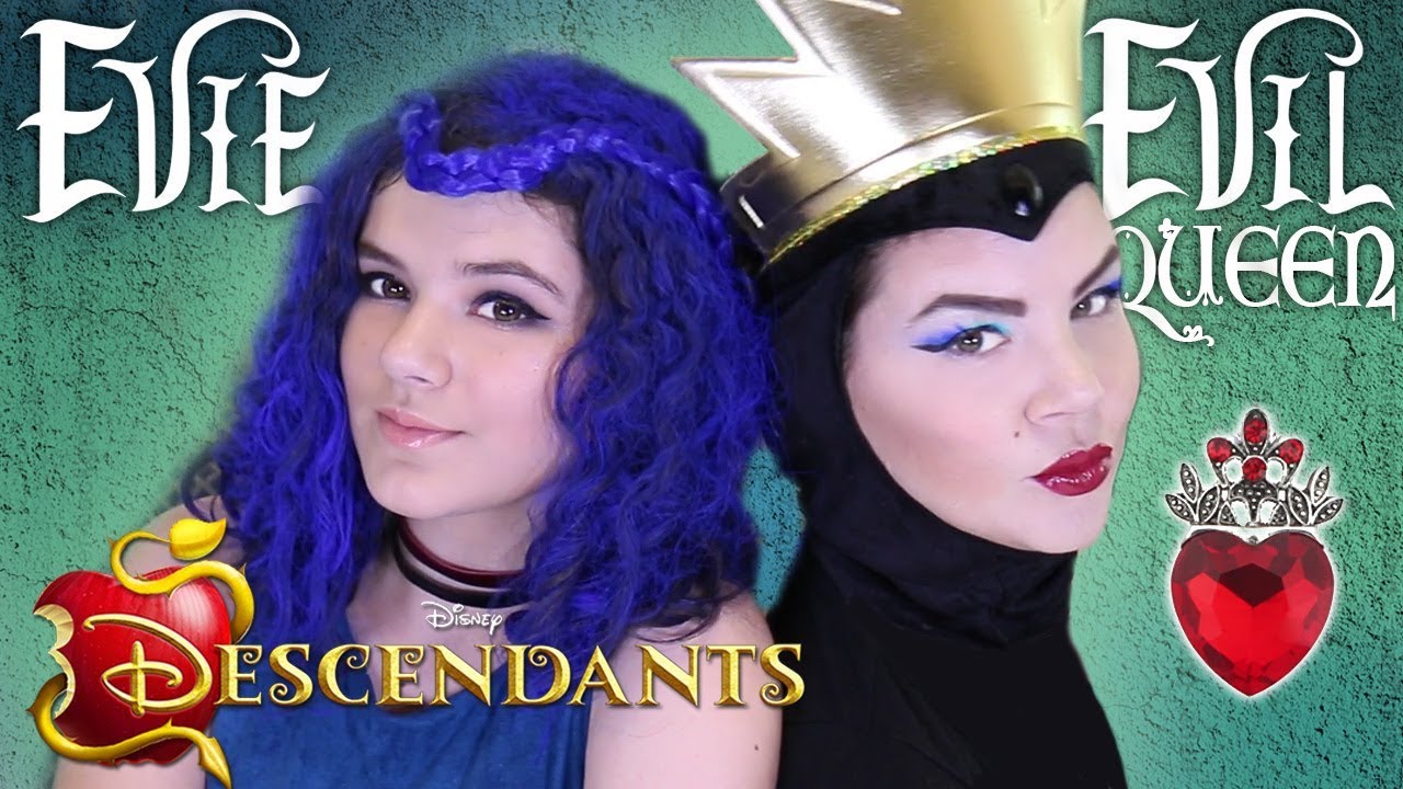 🍎 Disney Descendants Evie  & Evil Queen 👑 Makeup Tutorial! 💄 Mother Daughter Makeup Series