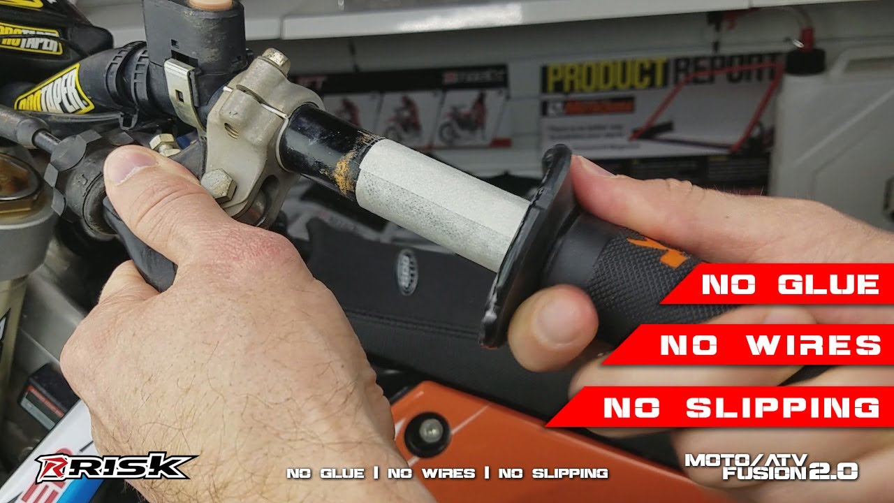 No Slip Dirt bike and ATV grips - Fusion 2.0 Motocross grips - by Risk Racing