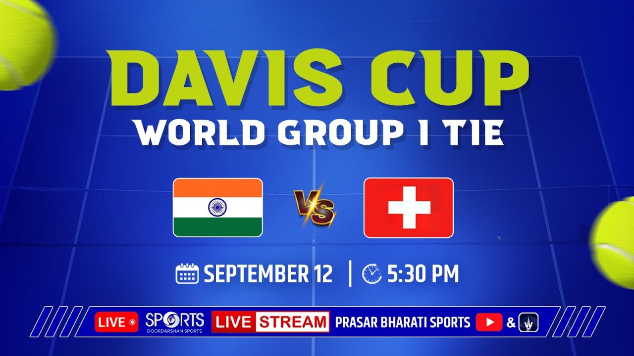LIVE Tennis - Davis Cup 2025, Switzerland vs India | World Group I Tie