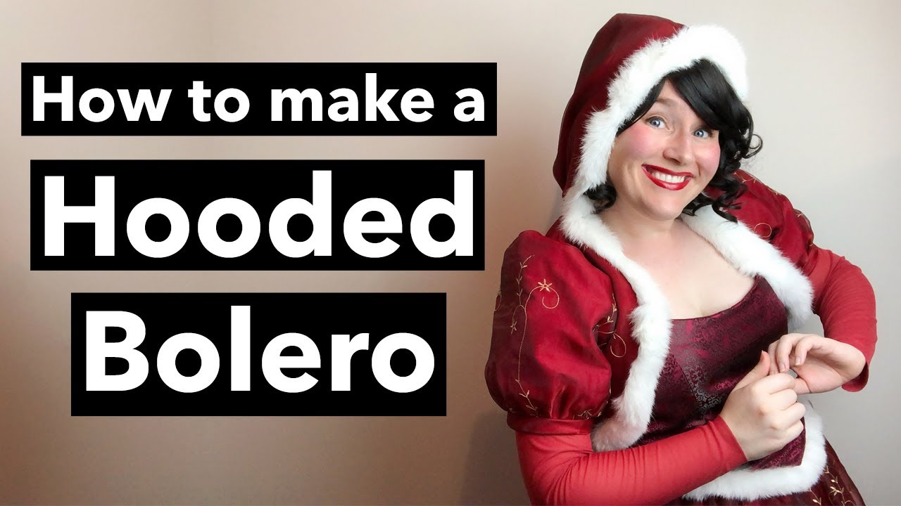How to Make a Hooded Bolero / DIY short jacket tutorial with FREE downloadable pattern