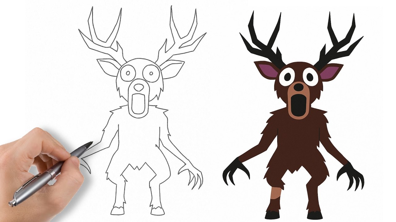 How to draw deer from 99 nights in the forest