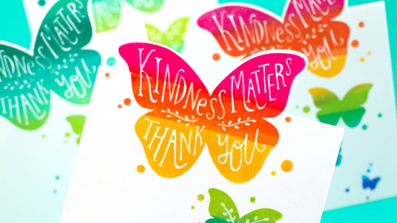 Rainbow Stamping + On-the-Edge Die Cutting