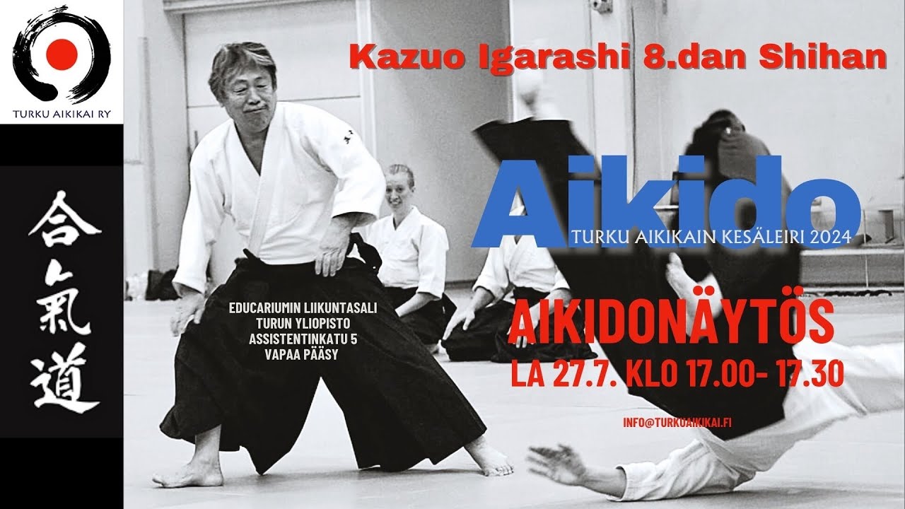Aikido demonstration 27.7.2024, Turku Aikikai summer seminar