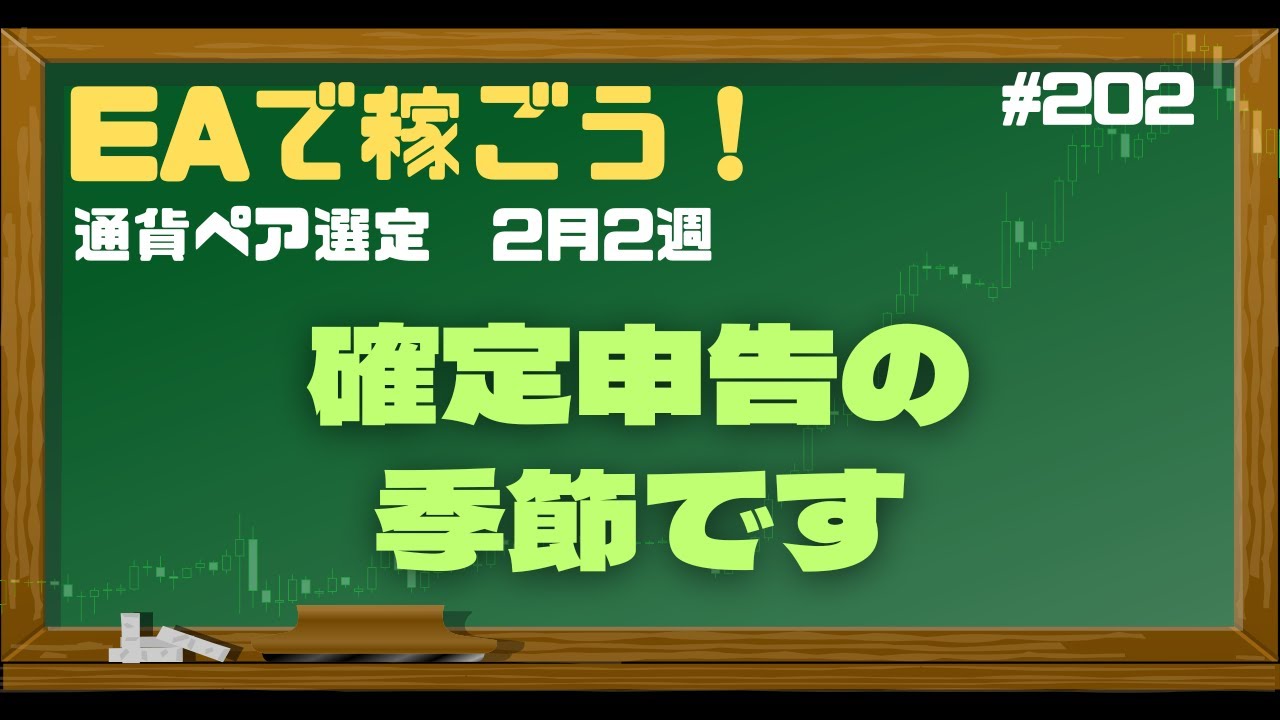 #202 2月2週　【確定申告の季節です】通貨ペア選定やるよ！