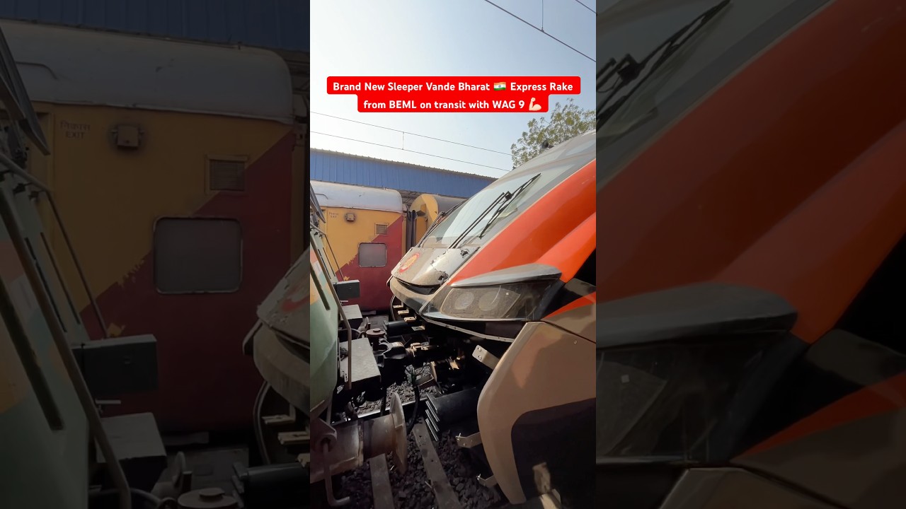 Brand New Sleeper Vande Bharat 🇮🇳 Express Rake from BEML on transit with WAG 9 💪🏻