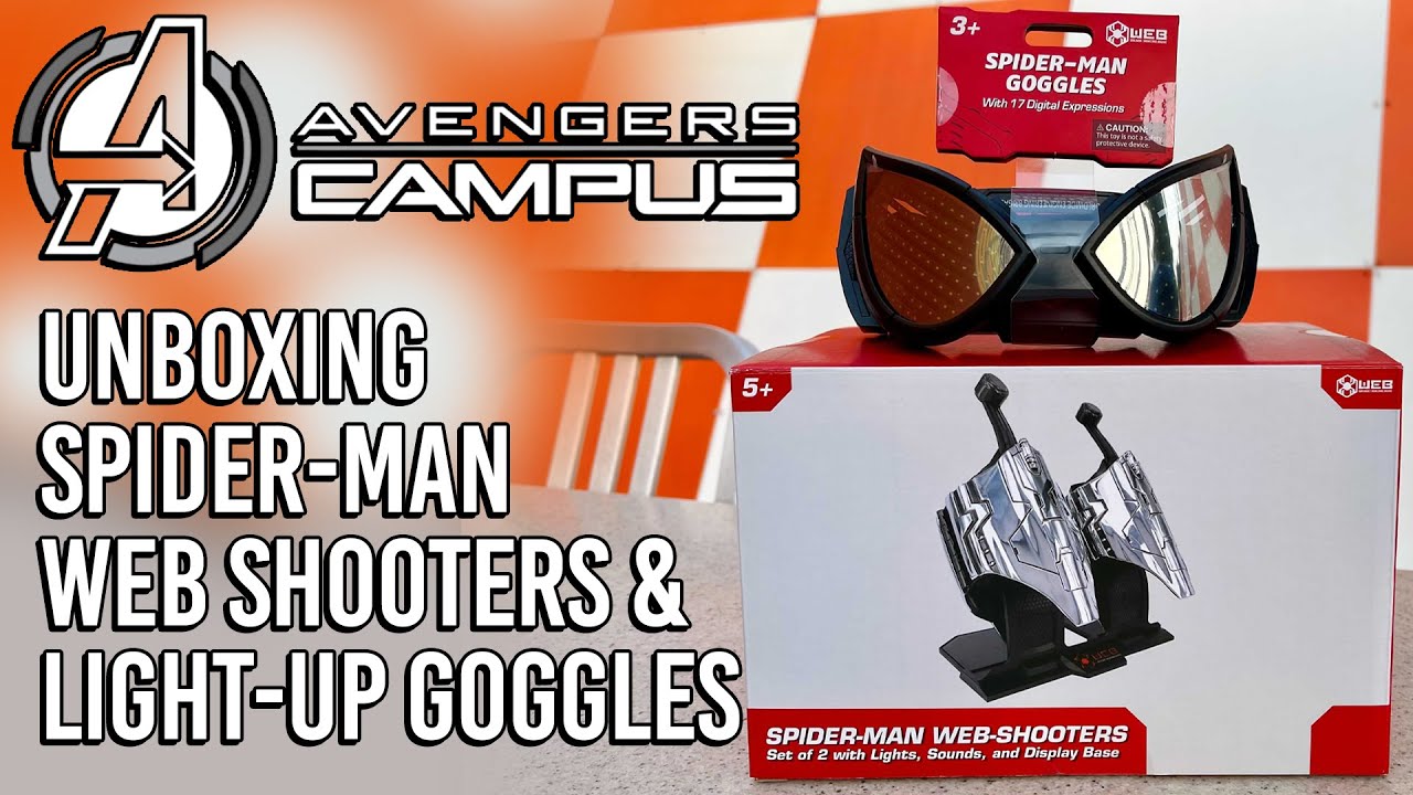 Unboxing Avengers Campus Spider-Man Web Shooters & Light-Up Goggles - Disney California Adventure