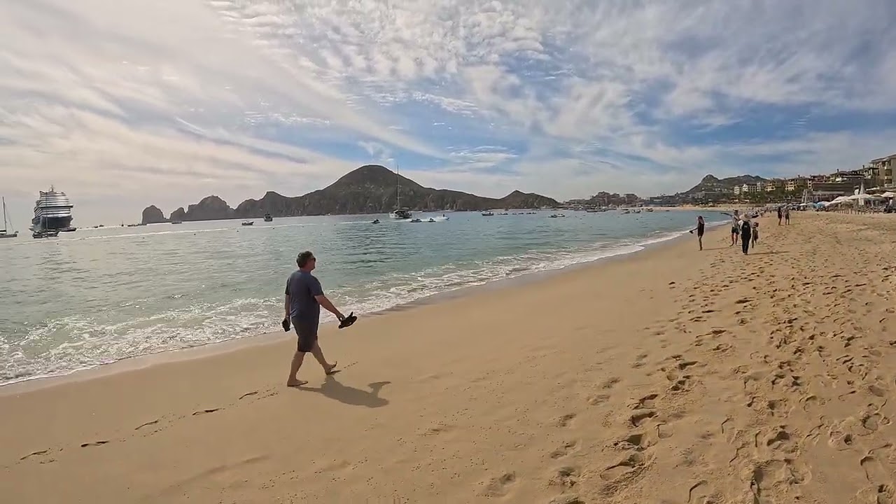 Medano Beach Walk | Cabo San Lucas, Mexico | Walking Ambiance Tour