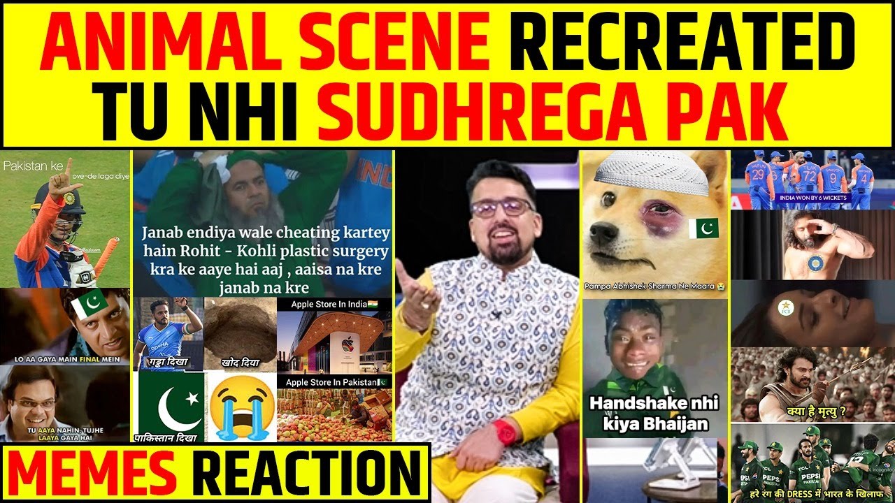 ANIMAL SCENE RECREATED TU NAHIN SUDHREGA PAKISTAN | VIRAL FUNNY MEMES REACTION | IND v PAK FINAL