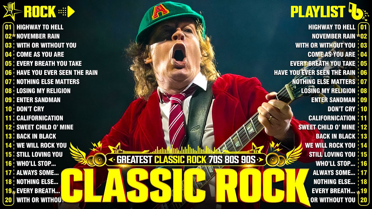 Top 100 Classic Rock Songs Of 80s 90s🔥ACDC, The Eagles, Queen, Def Leppard, Guns N Roses, Aerosmith
