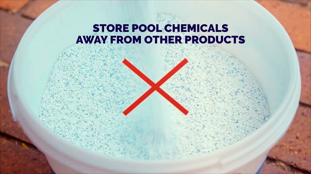 How to safely store pool chemicals