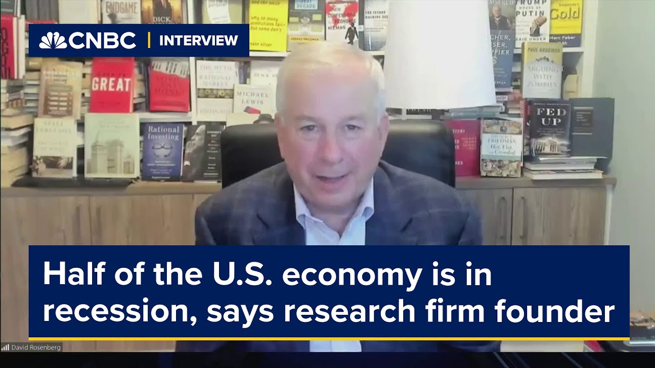 Half of the U.S. economy is in recession, says research firm founder