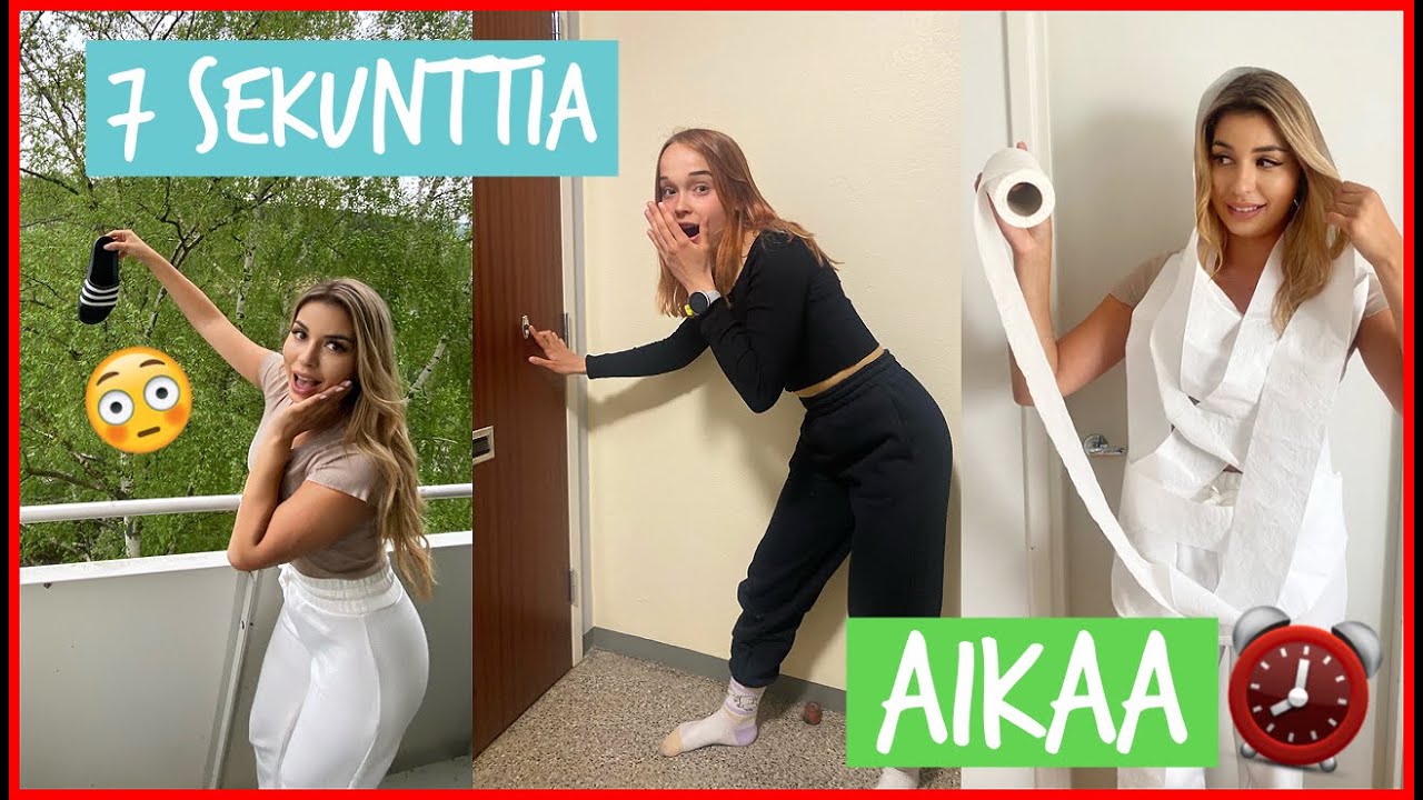 7 SEKUNTTIA AIKAA HAASTE - mennä naapurin ovelle, pränkkää kaveria, tehdä punnerruksia...