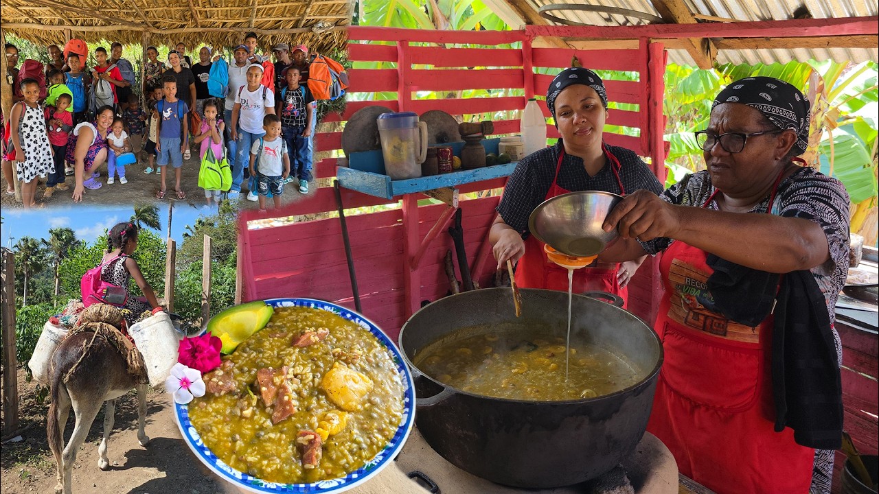 Entregando Útiles y Compartiendo con los niños. Comida Típica. LA VIDA DEL CAMPO
