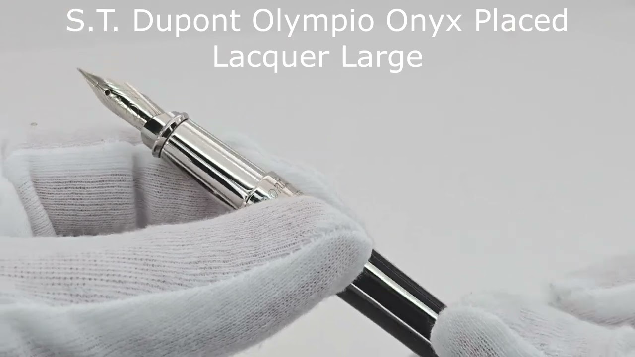 Cruzaltpens - Pluma Estilográfica S T  Dupont Olympio Onyx Placed Lacquer Large
