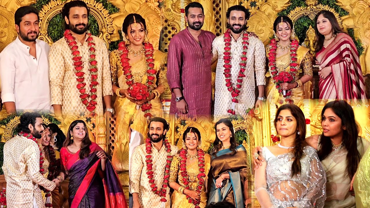 Malayalam actress and actors at Aparna Das Deepak Parambol Wedding Reception | Vineeth Sreenivasan