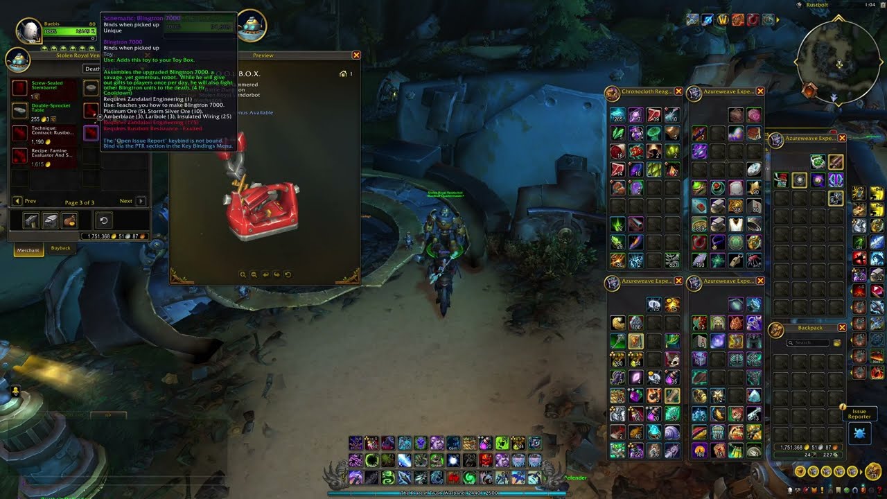 Mechagon Decor Vendor Location, WoW 11.2.7