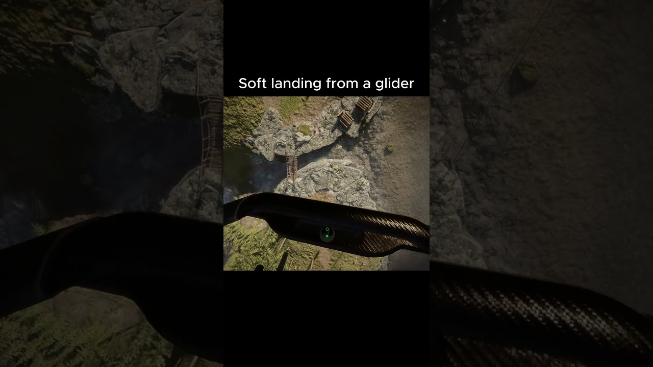 Soft landing from a glider #gaming #survival #sonsoftheforest #shorts #gameplay