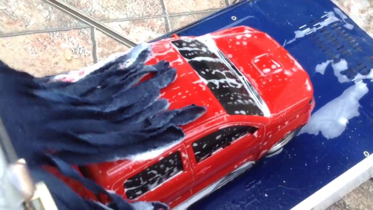 Scale Model Car Wash Mitter Curtain + Foam soap