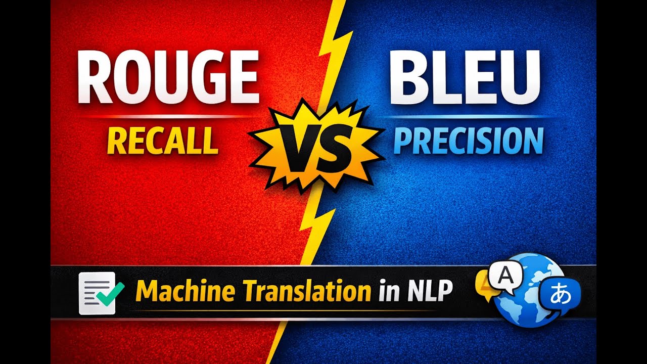 ROUGE Score Explained in NLP | Machine Translation Evaluation (BLEU vs ROUGE)