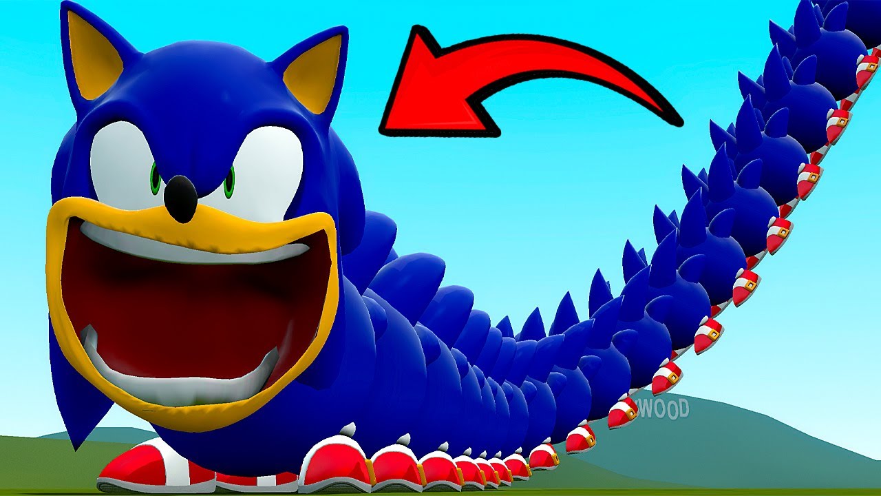WHAT IF SONIC BECOMES A HUNGRY SONIC WORM FROM ROBLOX In Garry's Mod!