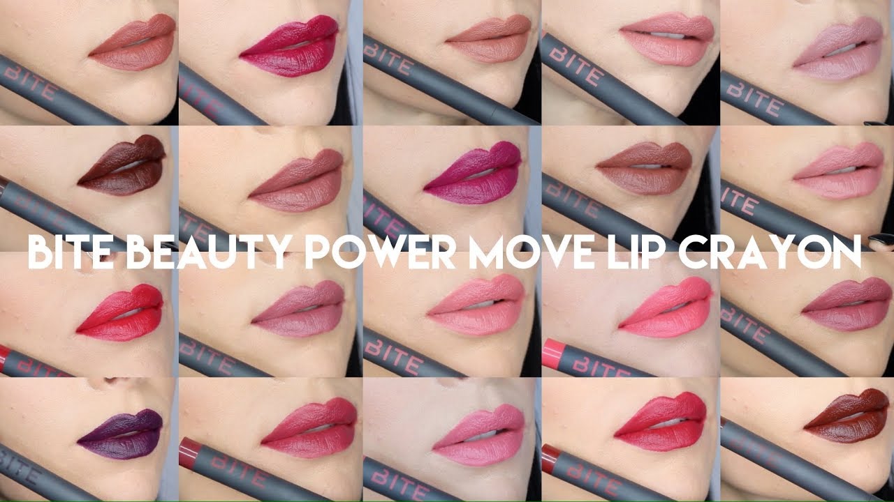 Bite Beauty Power Move Creamy Matte Lip Crayon FULL Swatch & Review