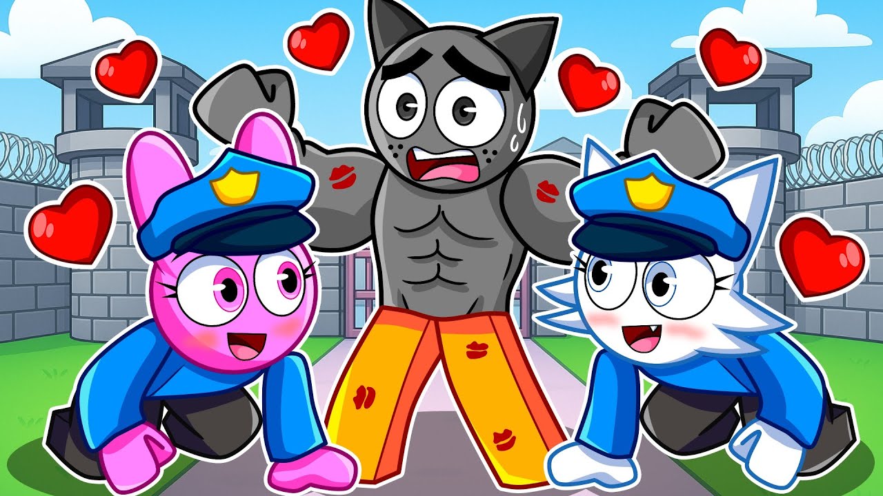 ¡GRAY Se Hizo Popular en una PRISION solo Para CHICAS en Roblox! (sprunki)
