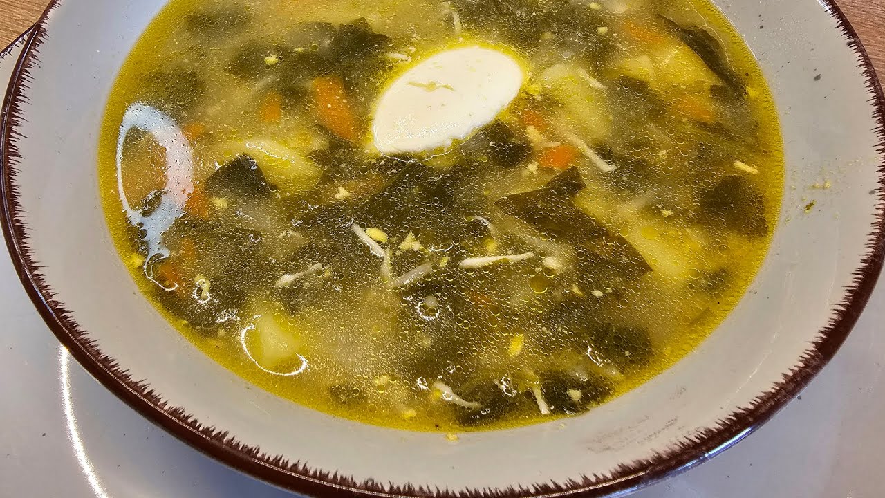 Суп из щавеля, как готовила бабушка 😋
