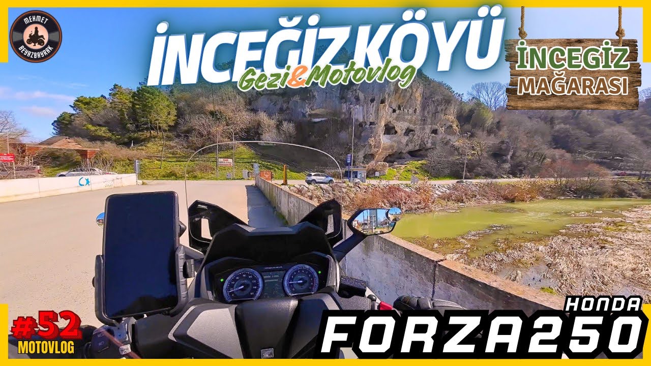 Honda Forza 250 ile İnceğiz Köyü ve Mağaraları Gezisi (Kemal Sunal Mağaraları) #motovlog