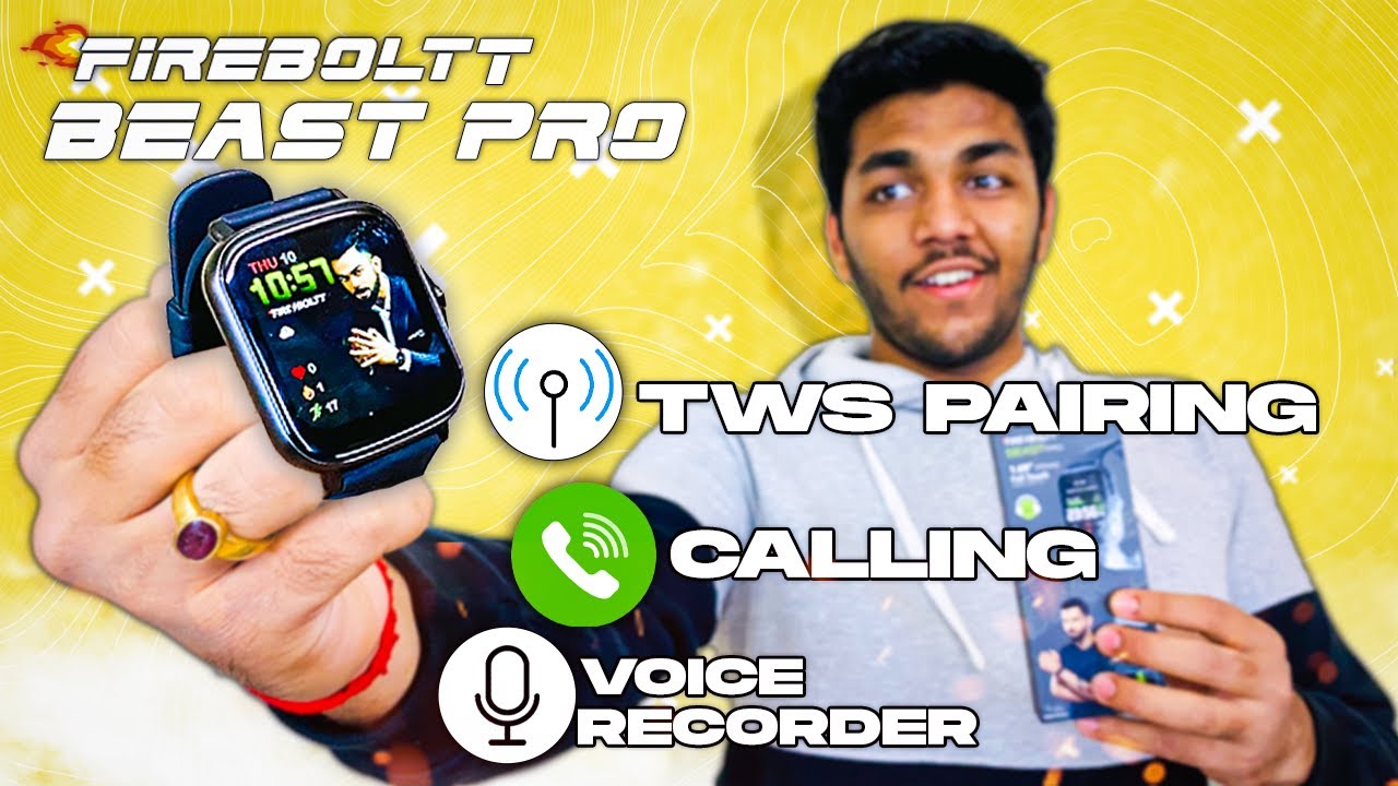 Fire⚡boltt [BEAST-PRO] | Tws Pairing | Bluetooth Calling | Ip67 | 4000/- Budget SmartWatch⚡