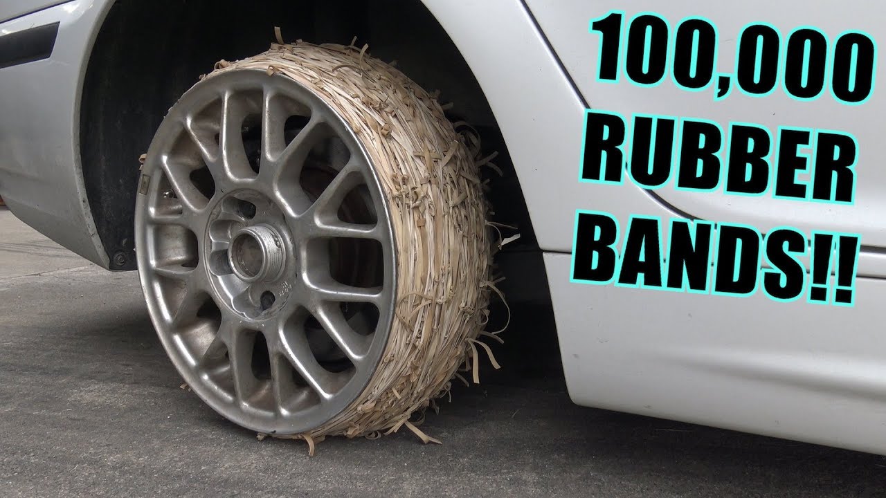 We Tried RUBBER BAND Tires