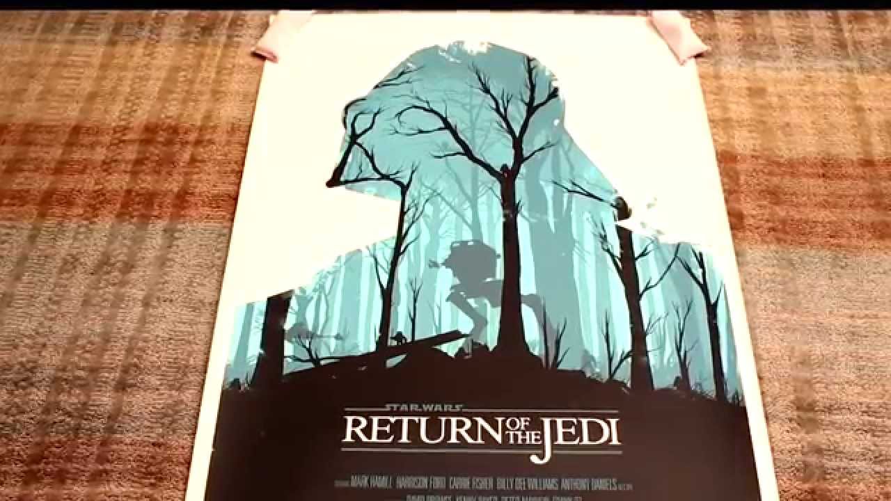 RARE Mondo Olly Moss RETURN OF THE JEDI 2010 Screen print Poster Art collection Review star wars