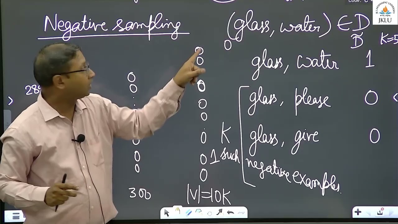 Lecture 38: word2vec -- Negative sampling