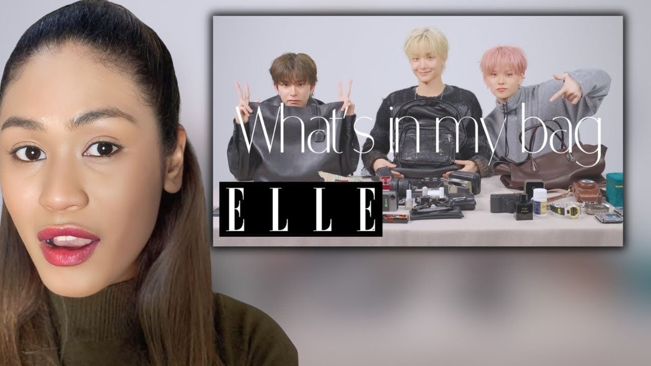 [TREASURE JIHOON, YOSHI, ASAHI] Reveal the contents of their bags! 💎✨ | What's in my bag | Reaction