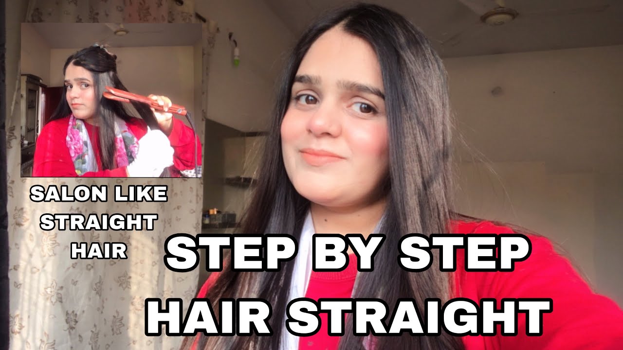 How To Straight Hair Step By Step | Salon Like Hair Straightening At Home | Easy Tutorial
