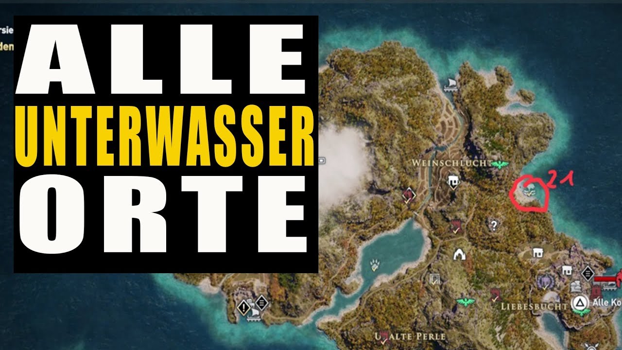 Assassins Creed Odyssey Guide - Alle Unterwasser Orte Kind Poseidons Trophy