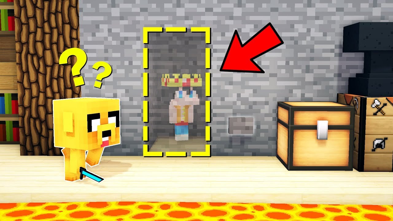 ¡ME ESCONDO EN LA HABITACIÓN SECRETA DE MINECRAFT! 😂 EL ESCONDITE EN MINECRAFT