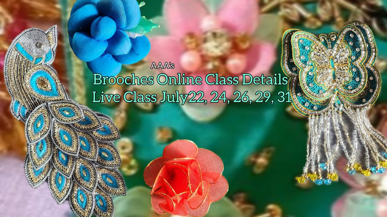 Online Brooches Class Full Details || Abarna Arts Academy #brooches #abarnaartsacademy