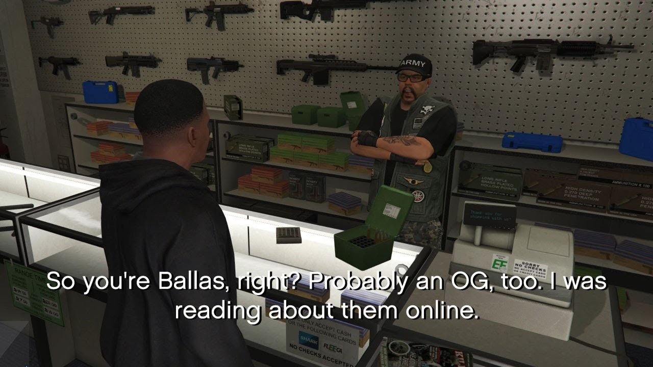GTA 5 - Franklin And Ammu-Nation Guy HIDDEN Conversations After 
